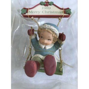 1989 ENESCO I'se Swingin" Winter Ornament